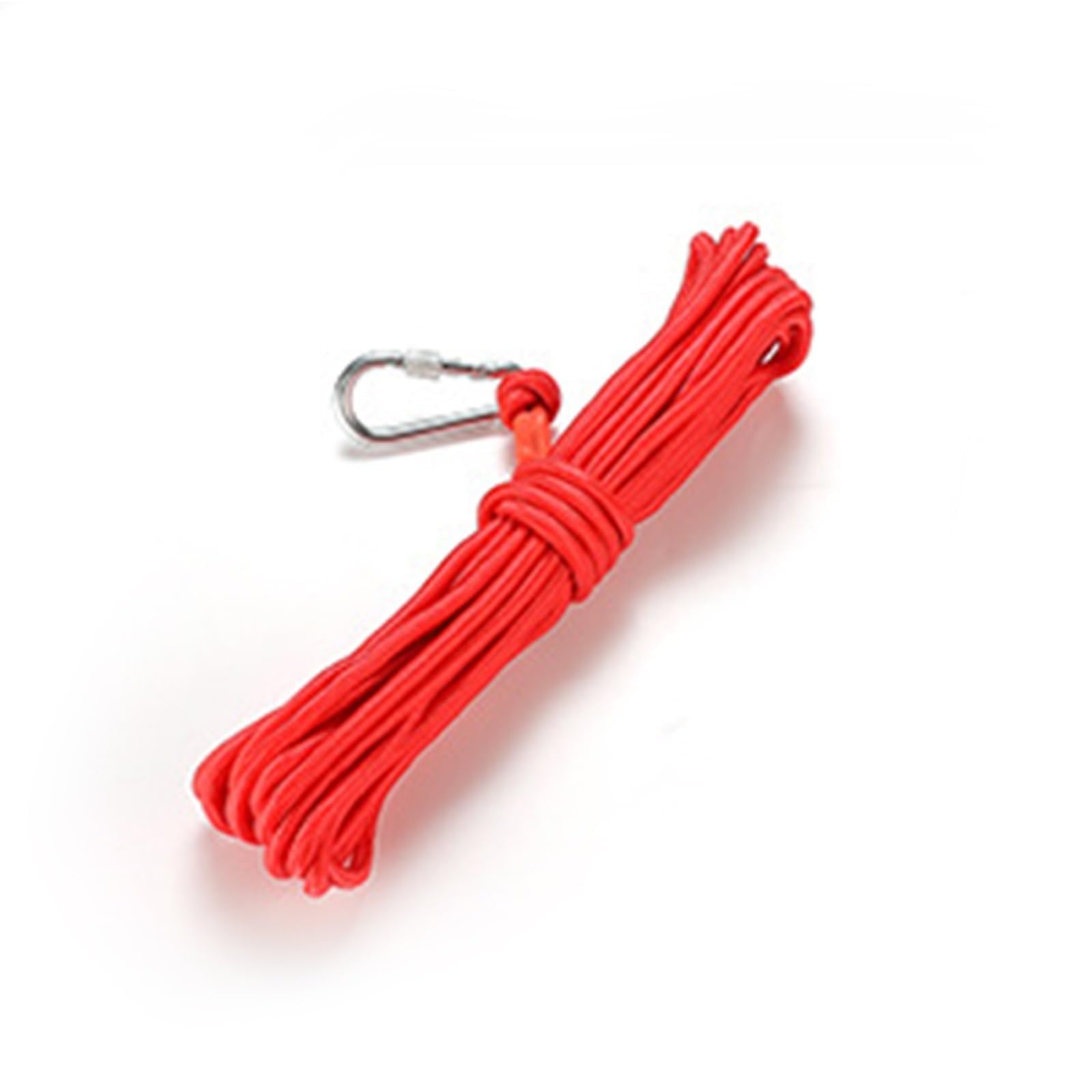 THE WHITE SHOP Hollow Braided Polypropylene Line With Spring Hook for Ring Buoy Pool Life Ring Boat Anchor Rope (Size: 20M)