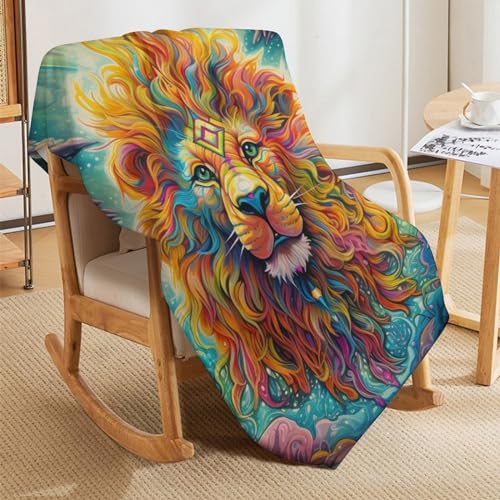 Manta de león para sofá ideal para noches frías de invierno en casa 5