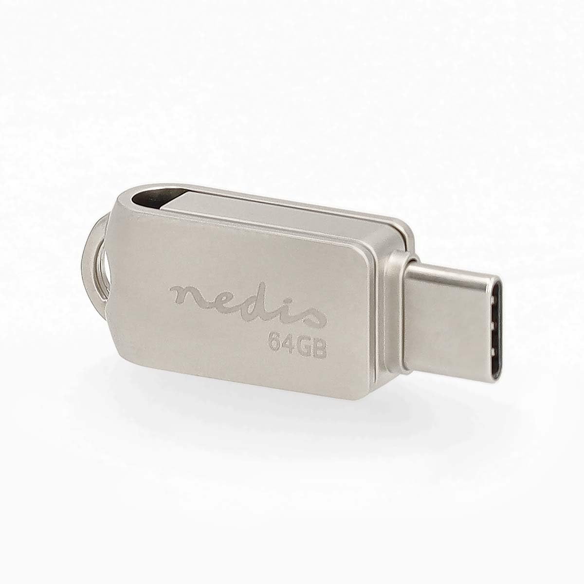 Nedis Unità flash - 64 GB - USB-A/USB-C - Velocità di lettura: 90 MB/s - Velocità di scrittura: 20 MB/s
