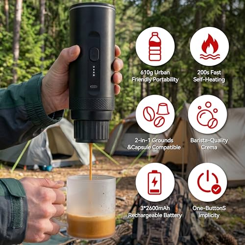 Safashy Portable Coffee Maker, Portable Espresso Maker, Self-Heating USB-C - image 2