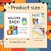 SEPGLITTER 48 Pieces Back to School Stickers, 4 Inch Welcome Back to School Labels Stickers Paper Present Tags Stickers for Gift Bags Box Water Bottles Teacher Classroom Back to School Decorations