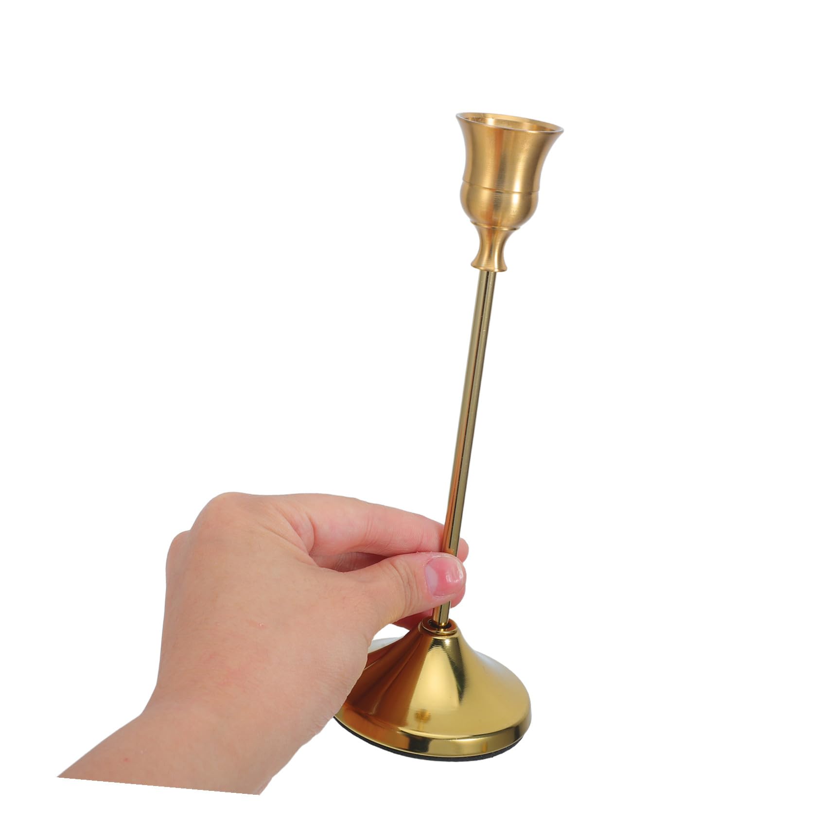 30 Stück Vintage Durchmesser in Kerzenhalter aus Aluminiumlegierung Kerzen Satz Gold Stabile Basis und Dekoratives Mittelstück mit 3/4 Konischen Passend für für Wohnkultur