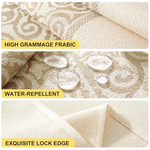 Linen Tablecloths for Rectangle Tables,6 FT Table Cloth Advanced Waterproofing Technology for Dinningroom,Farmhouse