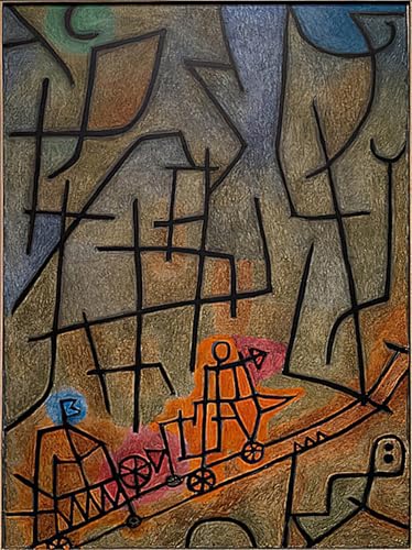 Lienzo decorativo de 60x90cm con la famosa pintura Conquista de la Montaña de Klee