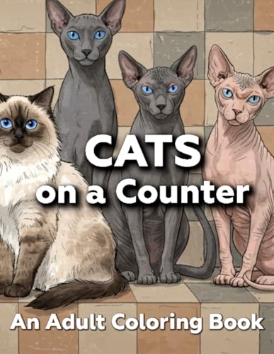 Cats on a Counter: An Adult Coloring Book