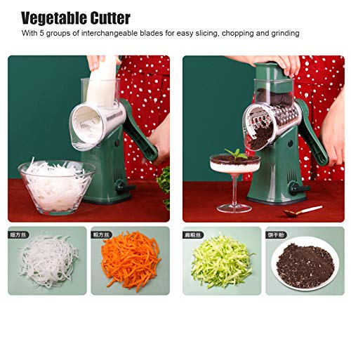 Cortadora 5 en 1 para vegetales y rallador cocina verde miniatura 3