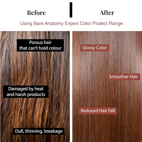 Image of Bare Anatomy Hair Colour Protect Shampoo | Retains Colour Upto 8 Weeks | Repairs Damage With Amino Acid & Quinoa Protein | Sulphate & Paraben Free | For Dry & Frizzy Coloured Hair 8.8 Floz