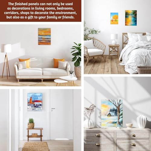 Koncci Leinwand zum Bemalen - 9 Stück(20x20, 20x30, 30x40 cm) Leinwand Set aus Baumwolle, Multi-Größen Canvas Painting, Leinwände für Acrylfarben Anfänger Studentin Künstlerin (Nicht Keilrahmen)