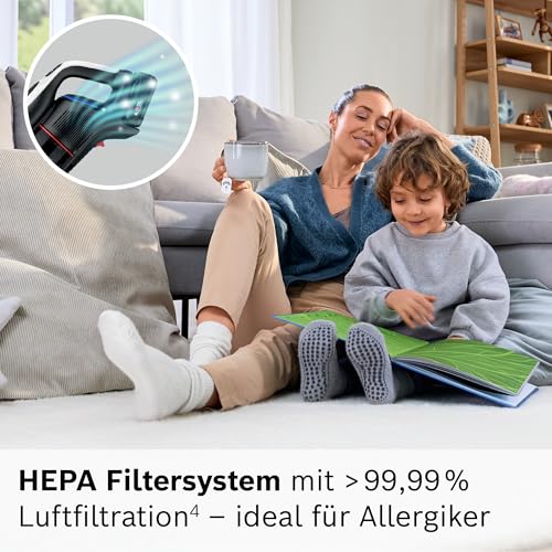Bosch Akku-Staubsauger Unlimited 9 BKS931BA, kabellos, MicroClean Technology, Display, Staubkomprimierung, HEPA-Filtersystem… – Ansicht 6