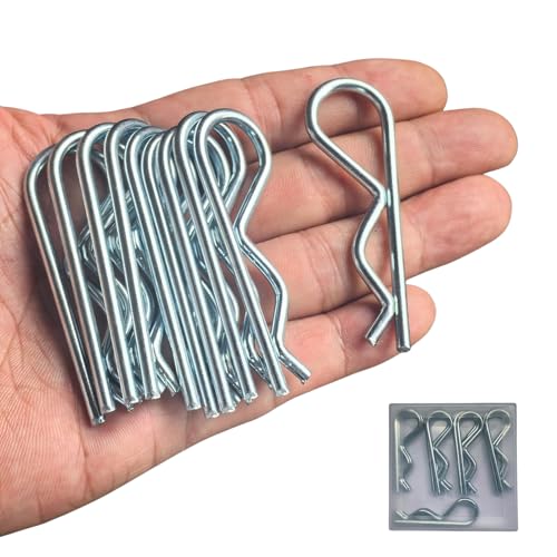 15 Pcs Heavy Duty Cotter Pins Hitch Pins Clip R Clips Spring Retaining Wire Hair Pins Kotter Pin Strong Spring Tension Large Hardware Pins for Trailer Tractors Mower Carts Truck Pin Clip M3x60mm