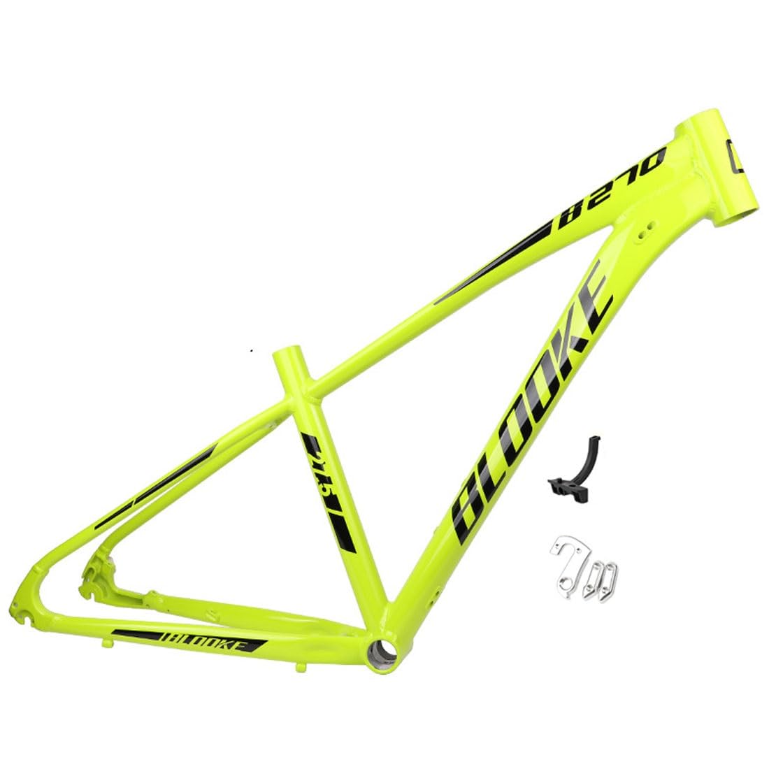 HIMALO Mountain Bike Frame 27.5er Hardtail Bike Frame XC/AM 14.5''/16''/18'' Disc Brake Aluminum Alloy Rigid Frame QR 135mm Routing Internal(Color:Green,Size:27.5x16'')