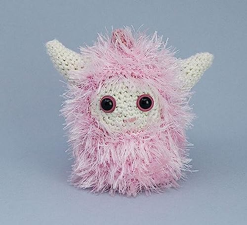 Image of Eyelash Fun Fur Yarn Premium 100% Polyester 164 Yds (150 Mt), 3.53 Oz (100 Gr) Colorful Crochet Yarn Dıy Hand Knitting. (Pink, 1 Skein)