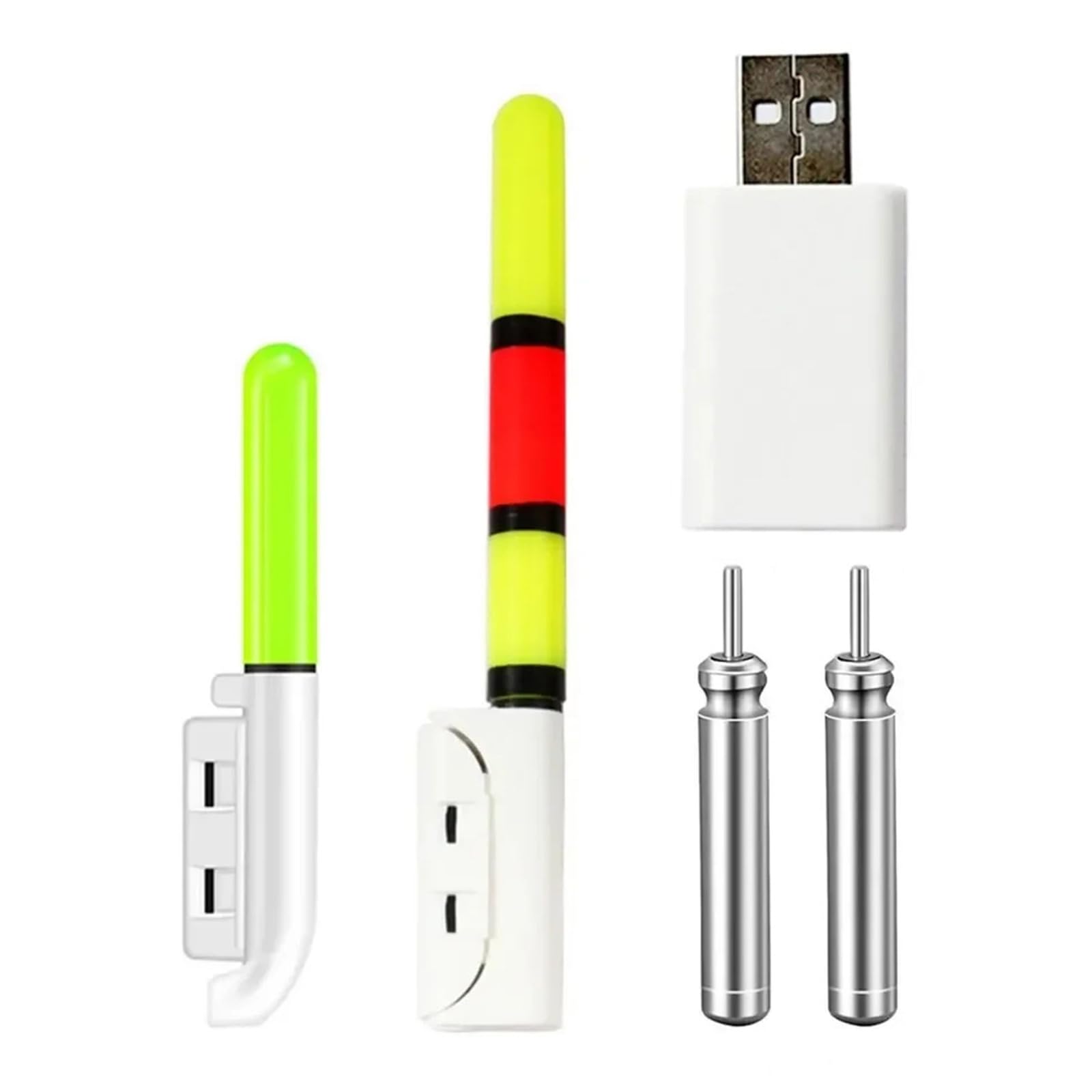 XEGZLH Fishing Glow Sticks with Rechargeable Battery LED Night Fishing Poles for Fishing Glow Lamp