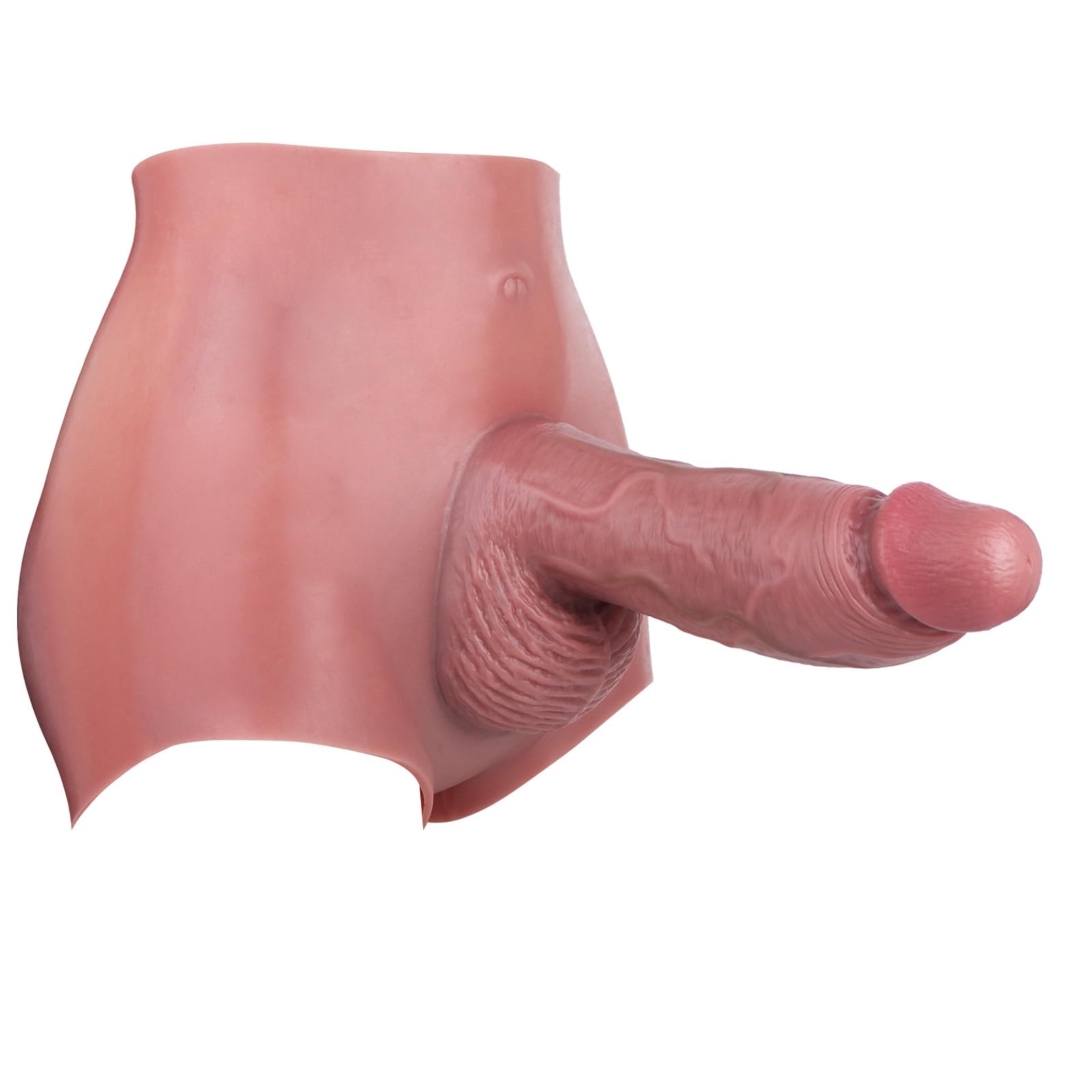 Realistic Strap On Dildo, 9.6" Hollow Strap On Dildo Panties Stapon Penis Sleeve, Silicone Sex Harness Penis Extender Adult Sex Toys for Men Women Couple