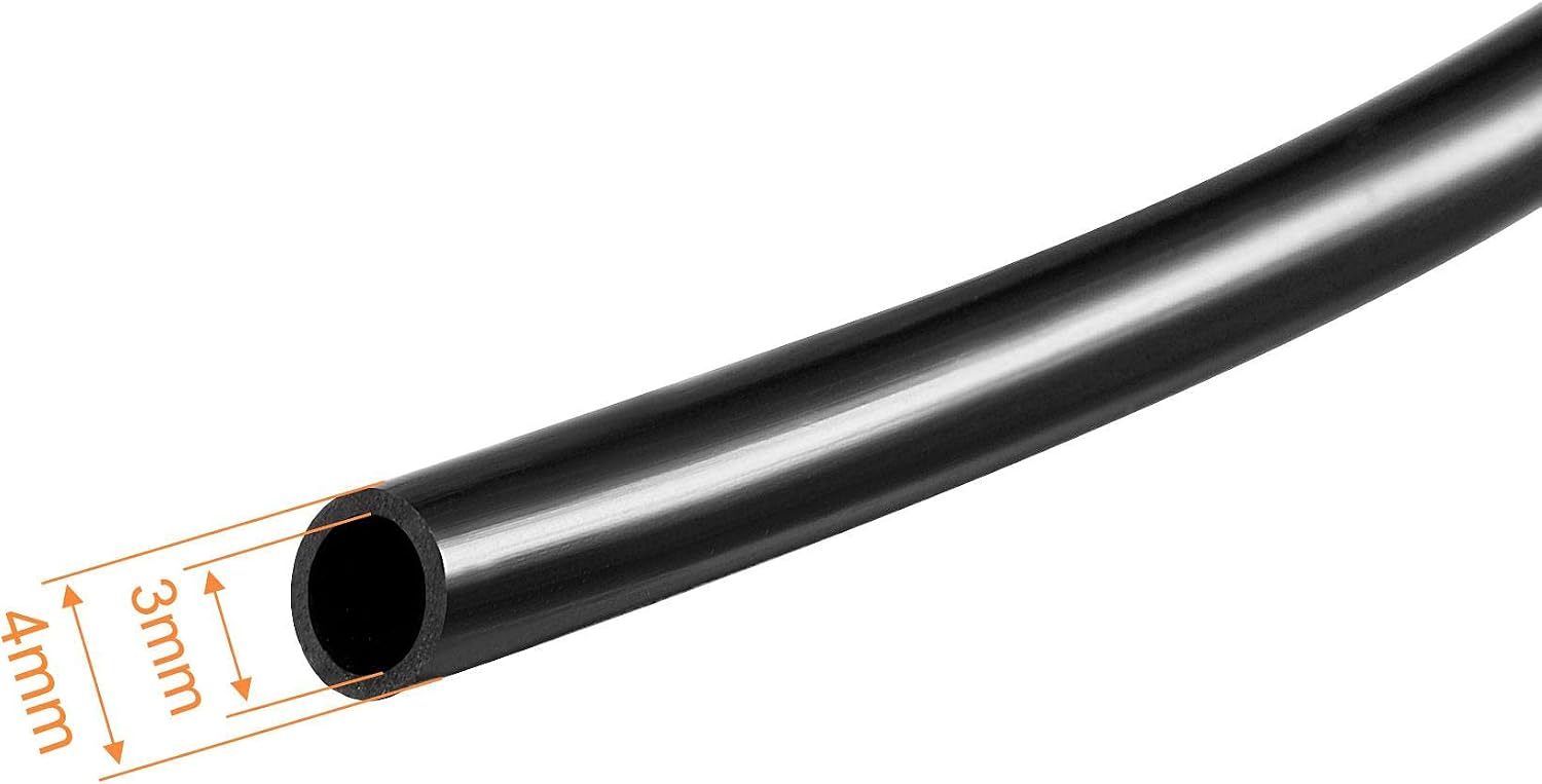 sourcing map 33ft Drip Irrigation Hose PVC Vinyl Tubing, 1/8"(3mm) ID 4mm OD Black Water Hose - Image 3