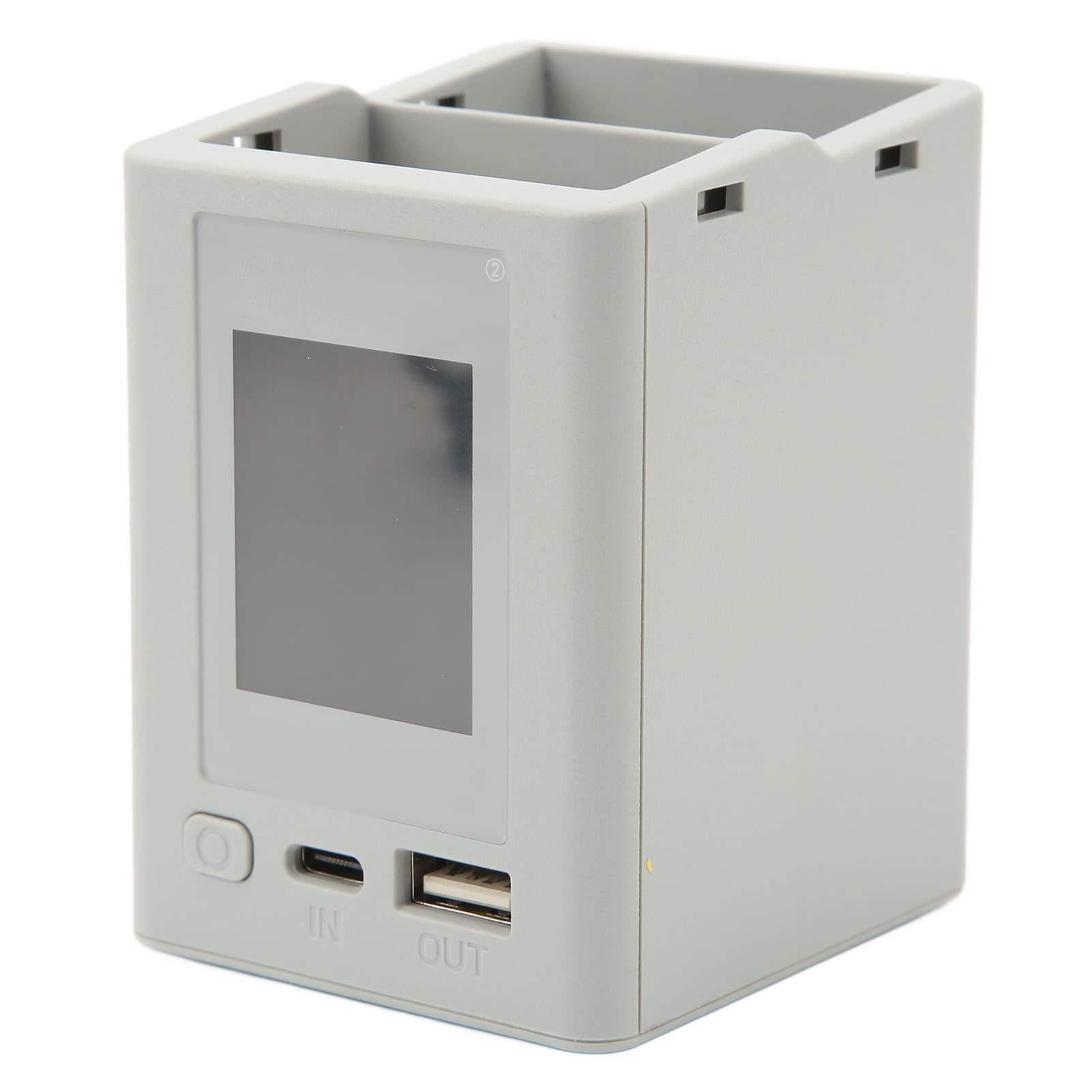 Domary Hub di Ricarica a 2 Vie PD Caricatore Batteria a Colori di Ricarica Rapida USB LCD Caricatore della Batteria per Mini 3 Drone Grigio