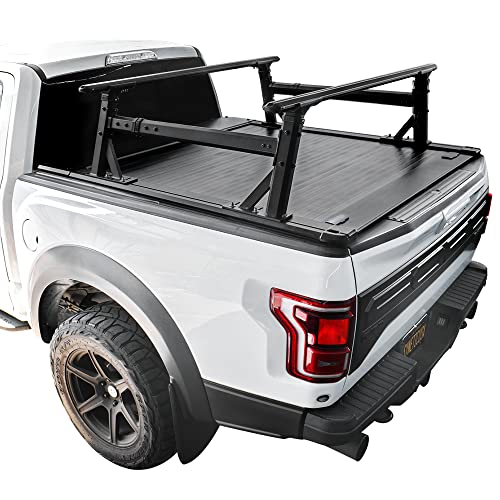 Syneticusa MR Retractable Hard Tonneau Cover with Rack Fits 2011-2025 Ford F-150 5.5' (67”) (incl. Raptor/Lightning) Truck Bed Off Road Overland