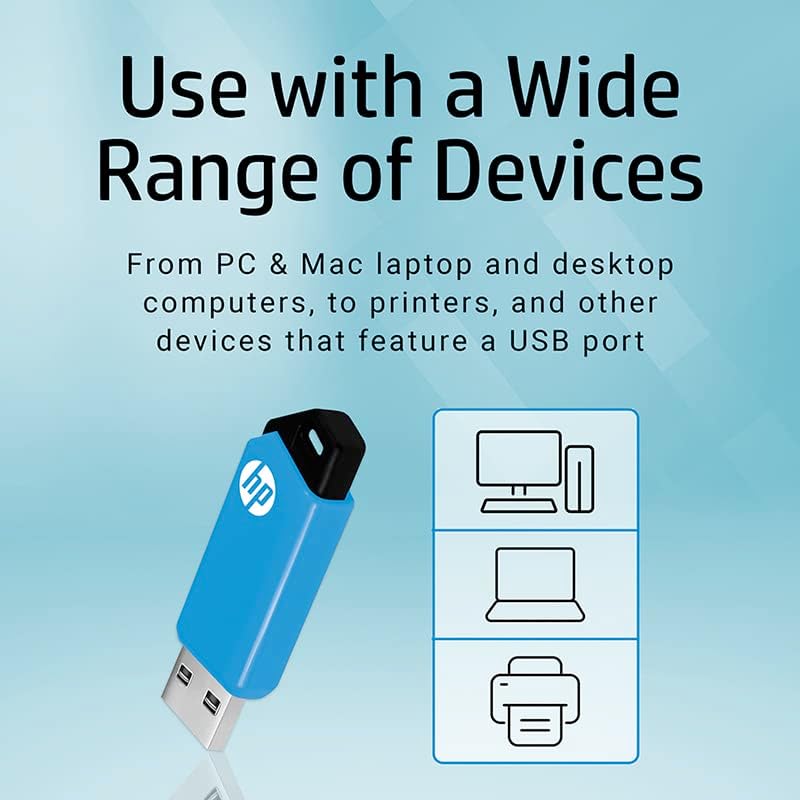 HP 64GB v150w USB 2.0 Flash Drive 5-Pack