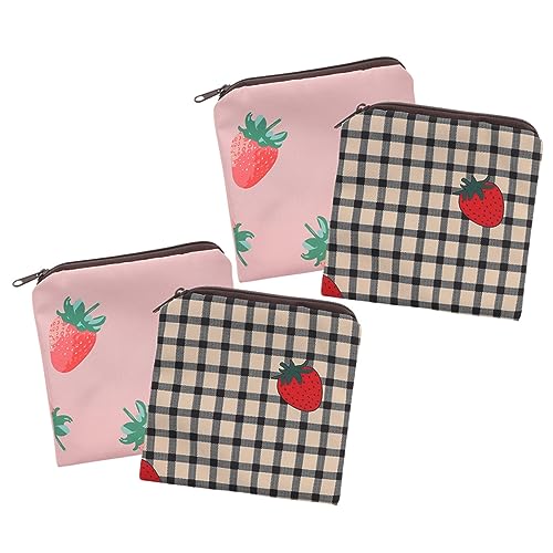 TOVINANNA 4Piezas Bolsa de Período de Bolsa Sanitaria Portátil y Práctica para Niñas y Mujeres Elegante y Resistente para Escuela