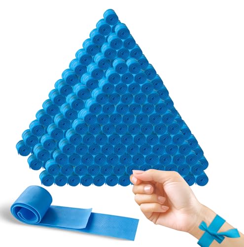 300 Pack Disposable Tourniquets, Latex Free and Tear Resistant, 1 inch Wide x 18 inch Long, Medical First Aid for Nursing, Travel, and Outdoor Emergencies