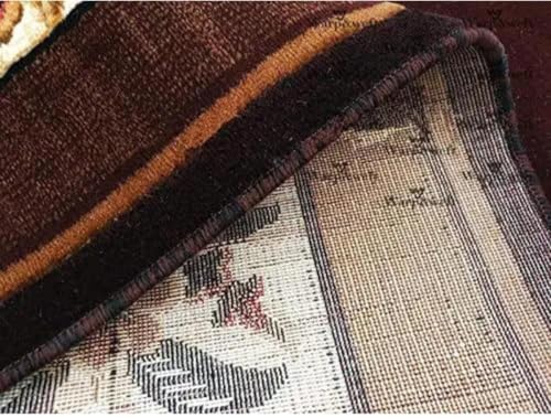 Image of Soft Premium Brown Carpet 5x7 ft Rectangular Washable, Anti-Skid, Fade-Resistant Acrylic Rug for Living Room, Hall, Bedroom, Modern Decor