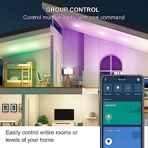 Image of Sengled Alexa Light Bulb, BR30, S1 Auto Pairing with Alexa Devices, Smart Flood Light Bulb that Work with Alexa, Multicolor Dimmable, E26,RGBW Lights, 65W Equivalent Recessed, No Hub Required, 4-Pack