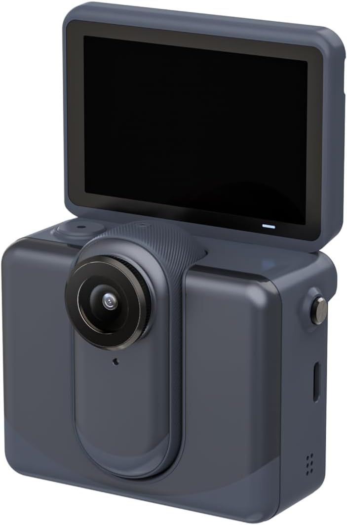 Go 5 4K Action Sports Camera, Wearable Vlog Body Mounted Camera, 41g Pocket Cam,Magnetic Waterproof, Vanity Mirror, 386 Mins Battery, Hands-Free for Creators, Families, Travelers,128G,Blue