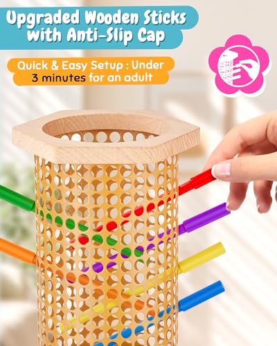 Juego Torre Montessori de Palitos de Madera para Niños 3-8 miniatura 3