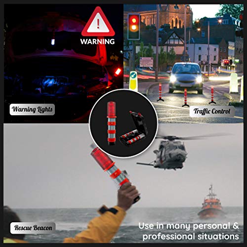 Brite Innovations LED Emergency Roadside Flares Safety Strobe Light, Super Bright Battery Roadside Beacon Alert Flare Light Can Be Seen A Mile Away, Comes With A Convenient Carrying Kit, 2 Pack - Image 7
