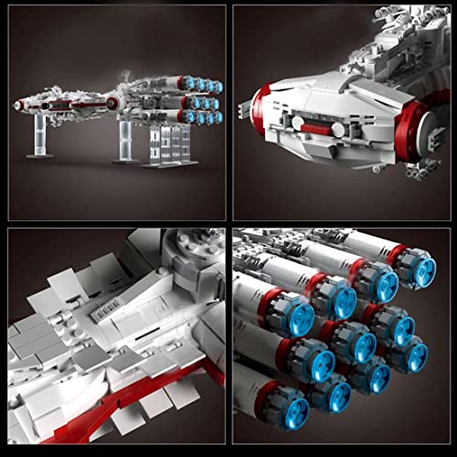 YLPCK Technik Baustein Sternenzerstörer Bauset, Moc Kleine Partikel Interstelllar Tantive IV, 2905+ Klemmbausteine Super… – Bild 4