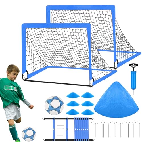 yakermur Portería de fútbol juvenil, objetivo de fútbol para niños, juego de red de fútbol pop interior, equipo de práctica para niñas, actividades de entrenamiento para la playa escolar
