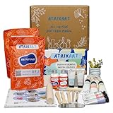 Atrixart All in One Pottery Kit for Beginners. The Craft Kit has 2kg Air Dry Clay for Adults, How to Guides & Templates, Paints and Modelling Clay Sculpting Tools (Pastel Colours)