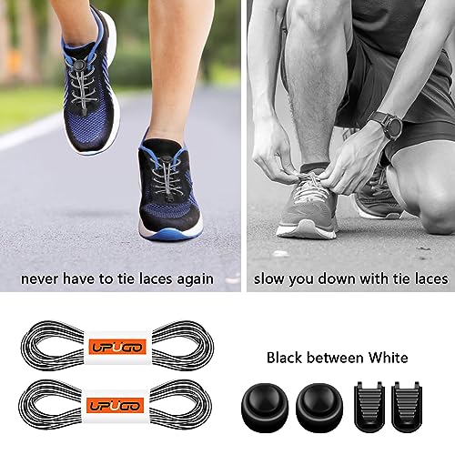 Image of UpUGo Elastic Shoe Laces, No Tie Shoe Laces Tieless for Kids, Adults, Elderly, One Size Fit All