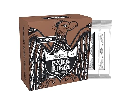 Ernie Ball Light Paradigm Phosphor Bronze Acoustic Guitar Strings, 2 Pack 11-52, Light 11-52, 2-Pack - Image 3