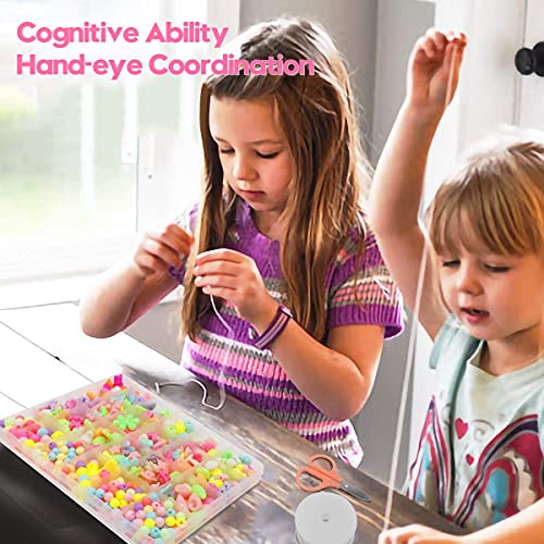 Alkinshue Perline Colorate Kit Braccialetti fai da...