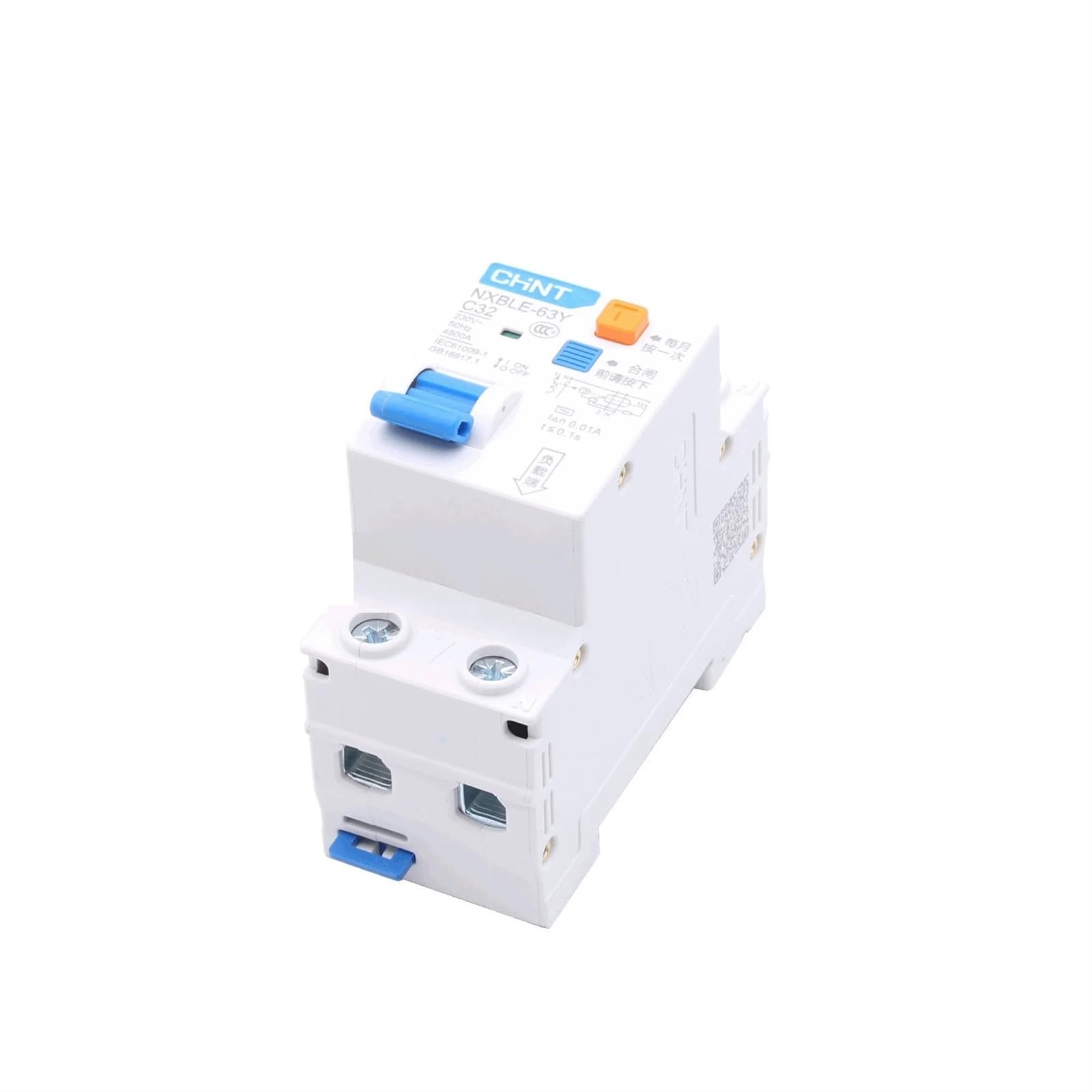 YFHGULBTK NXBLE-63Y 6A 10A 16A 32A 63A 10MA 0.01A RCBO 1P+N 230V Residual Current Circuit Breaker Over Leakage Protection(25v,4P)