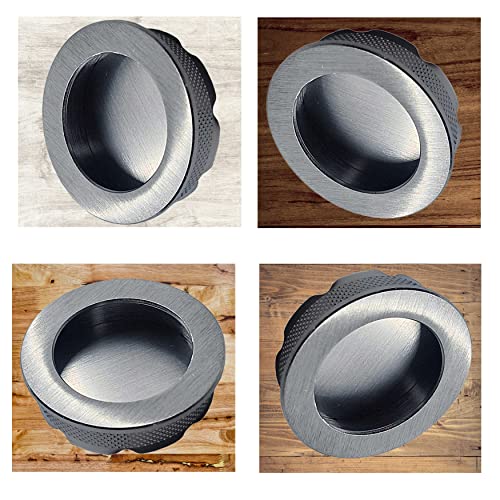 Universal Hardware Finger Pulls Handle Recessed Edge Flush Fitting Pocket Insert Wardrobe Sliding Doors 45mm (Satin Chrome) - Image 4