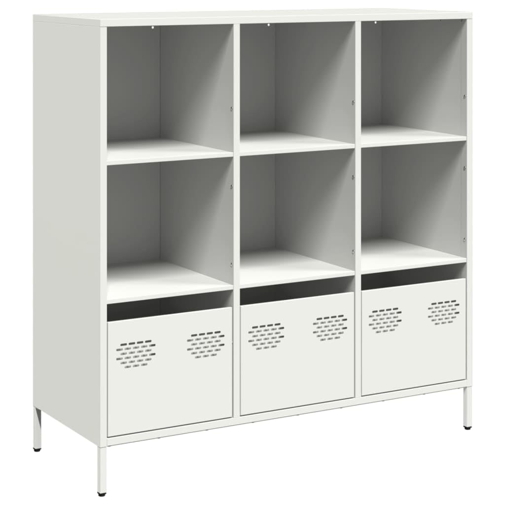 Armadietto alto, bianco, 101,5 x 39 x 103,5 cm, in metallo