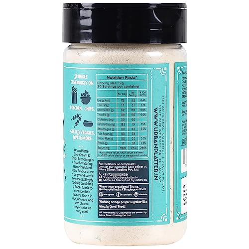 Urban Platter Sour Cream and Onion Seasoning, Perfect for Pop Corn, Pasta, Fries, Dairy-Free, 100 g