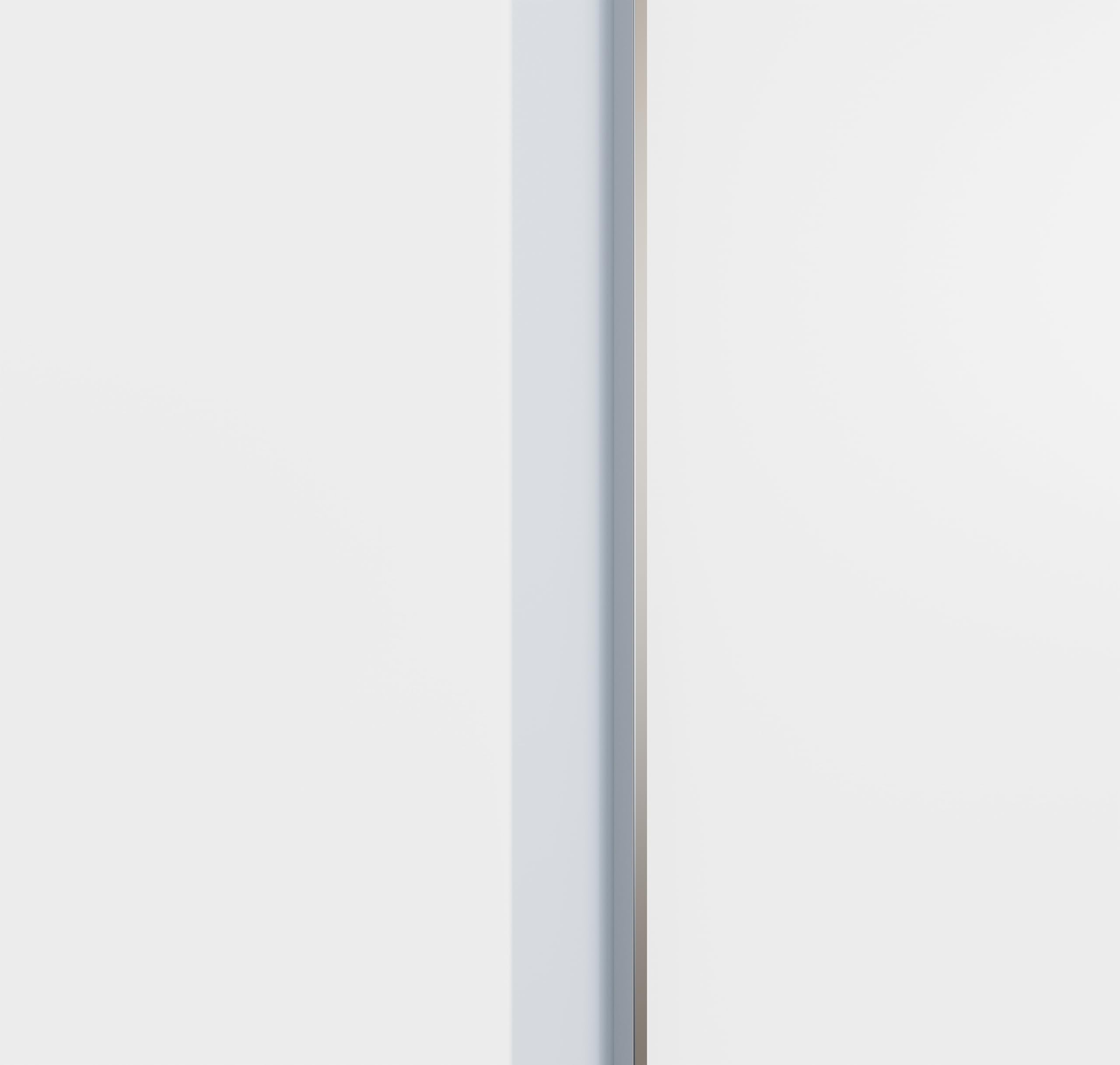 Forte Home Nook Merhzweckschrank 100 40, moderner Schwebetürenschrank mit 2 Türen, schmal, Flur, Holzwerkstoff, Weiß, 100,1 cm breit x 190,5 cm hoch x 39,1 cm tief