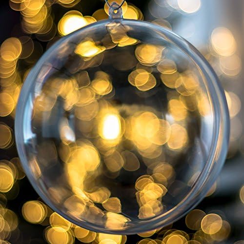 Miniatura 3 de 5 bolas transparentes vacías rellenables para árbol de Navidad, adornos de 5.512 in