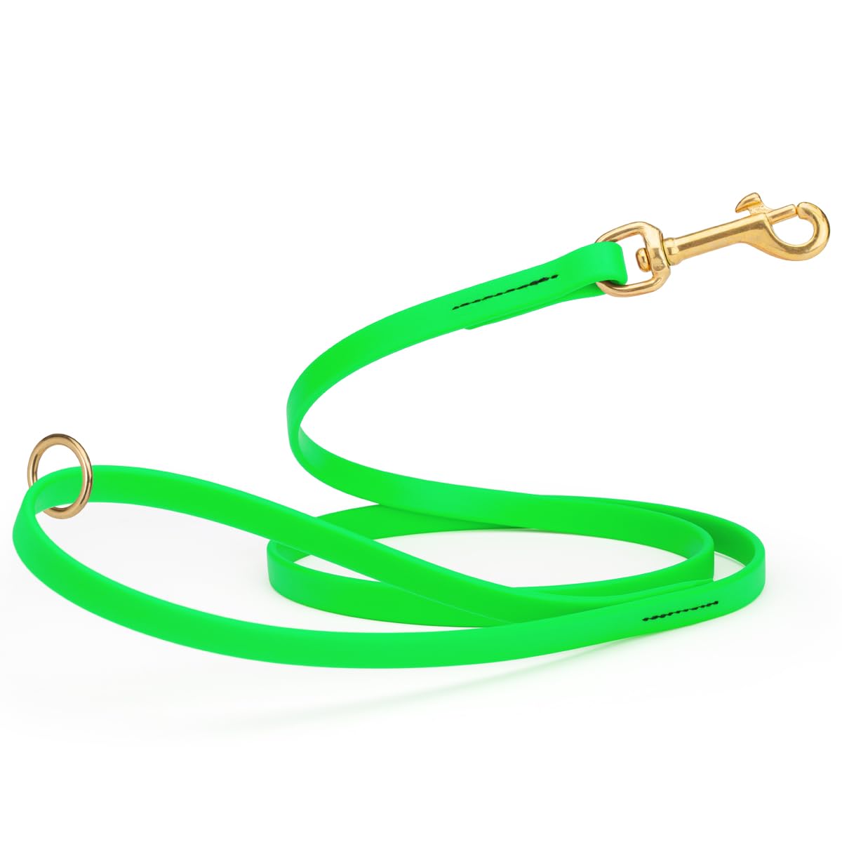 Viper Biothane K9 Working Dog Leash Waterproof Lead for Tracking Training Schutzhund Odor-Proof Long Line with Solid Brass Snap for Puppy Medium and Large Dogs 6ft, Tropical Green
