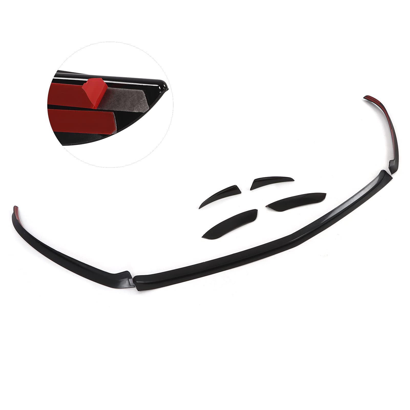 Labio de Parachoques Delantero, 7 Piezas de Parachoques Delantero de Coche, ventilación de Aire, alerón, Cubierta, moldura, Kit de Cuerpo de ala, reemplazo de ABS para una Clase W177 AMG Line 2018+