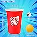 HLHLLSW 60PCS Cup Pong Game Set - 16 Oz Red & Blue Plastic Party Cups for Party Games, College Parties, Graduation Parties, Seasonal Parties, Family Gatherings and Back to School Events (red+blueS1)
