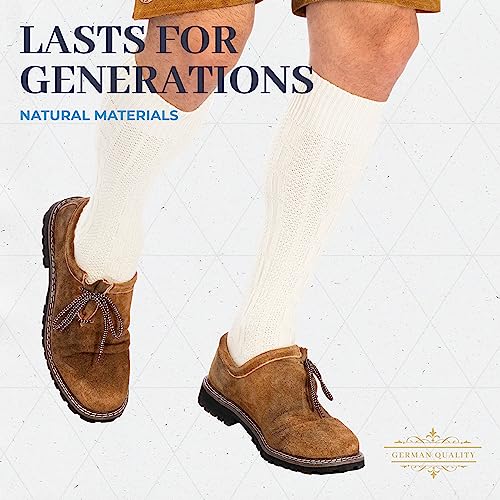 BAVARIA TRACHTEN Lederhosen Boots - Haferl Authentic German Shoe for Oktoberfest Outfit - Real Leather Dark Brown3