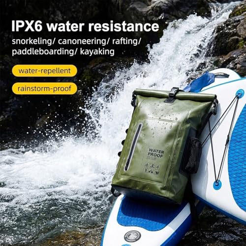 Image of Waterproof Dry Bag 25L Backpack for Kayaking Boating Paddle Boarding