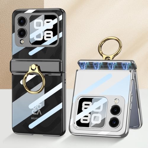 Coque Huawei Nova Flip transparente protégeant l'écran et la charnière - 2