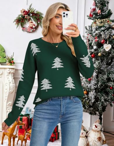 Image of Women's Pullover Sweaters Cute Multi-Hearts Knitted Casual Sweater