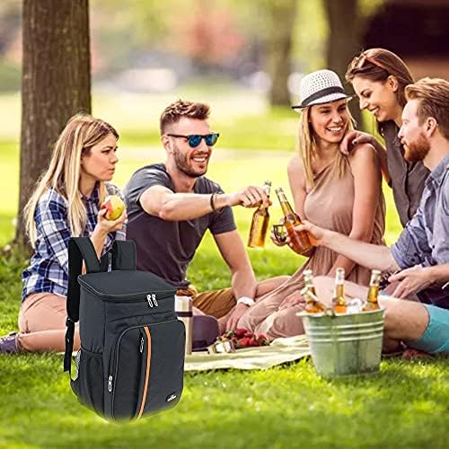 Cooler Backpack Large Insulated Picnic Lunch Backpack with Hard Liner Mesh Pocket Cooling Bag for Camping BBQ Family Outdoor Activities