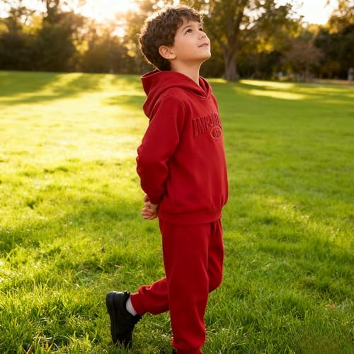 Image of Boy Clothes Plant Camouflage Pants LA Letter Print Top Sweatsuit Fall Boys Outfits Set